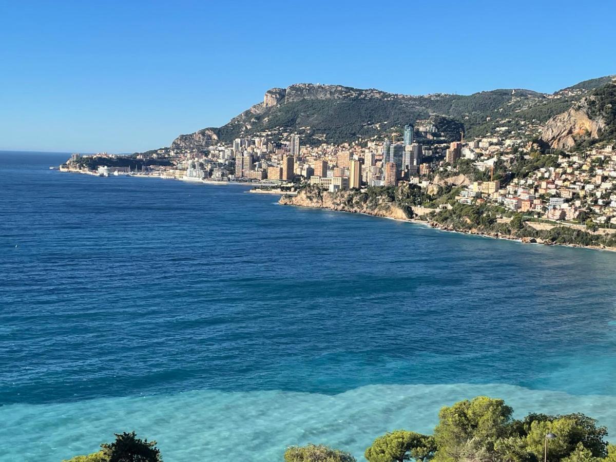 Aux Portes De Monaco Superbe T3 Vue Mer Rocabruna Exterior foto